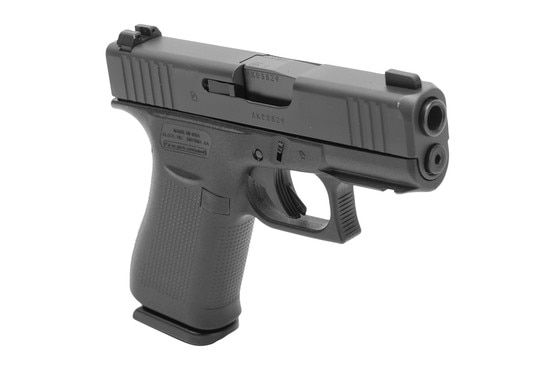 The slimline Glock 43X 9mm pistol features a 10-round capacity.